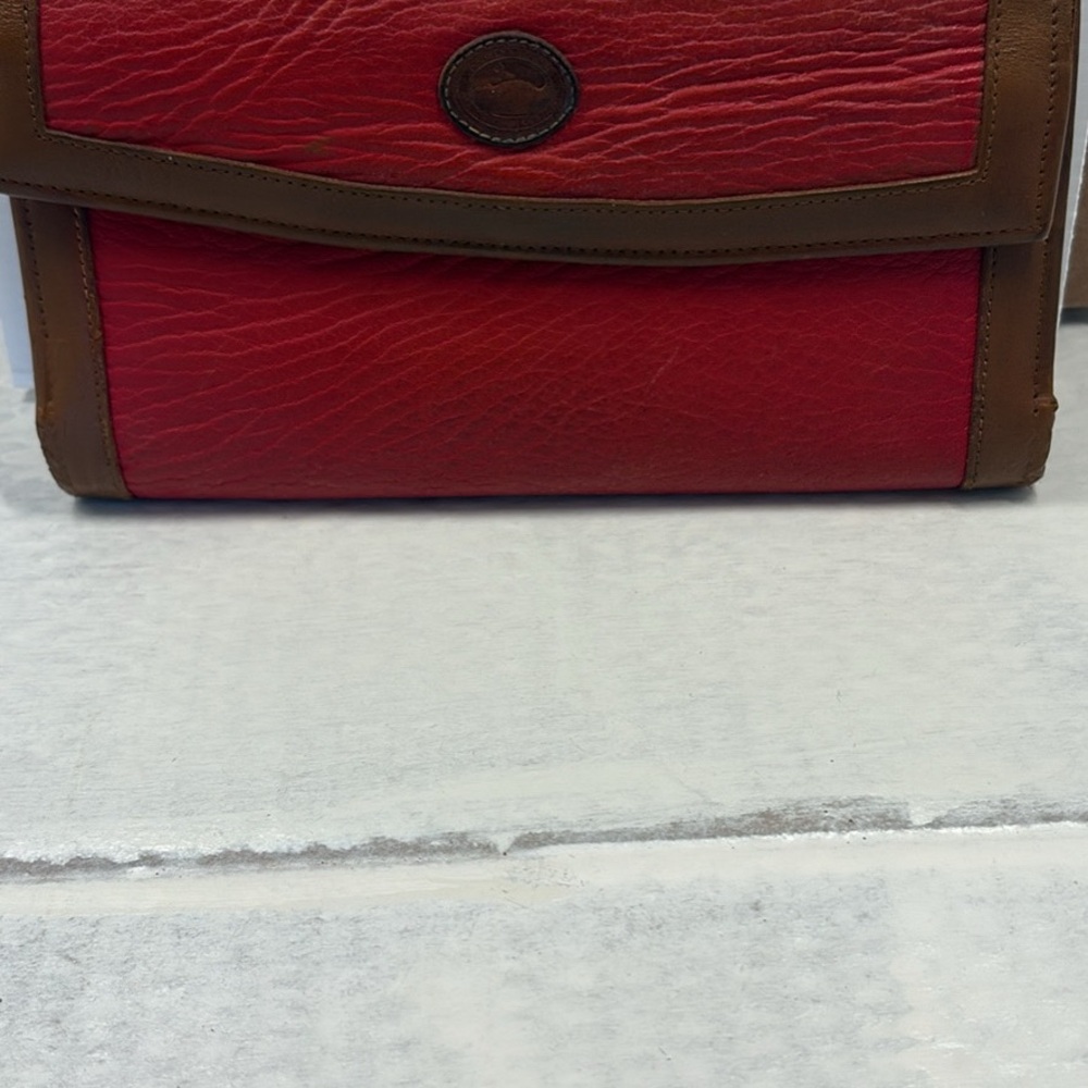 Red and Brown Leather Women's Bag